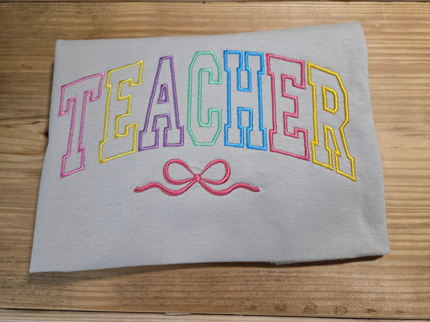 Teacher Coquette Embroidered Shirt