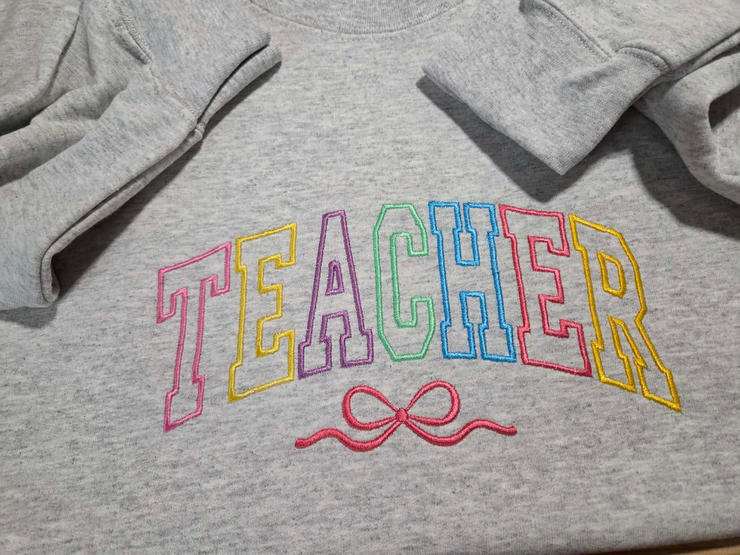 Teacher Coquette Embroidered Sweatshirt
