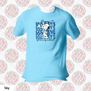 100 Days of Snoopy Loving School Blue