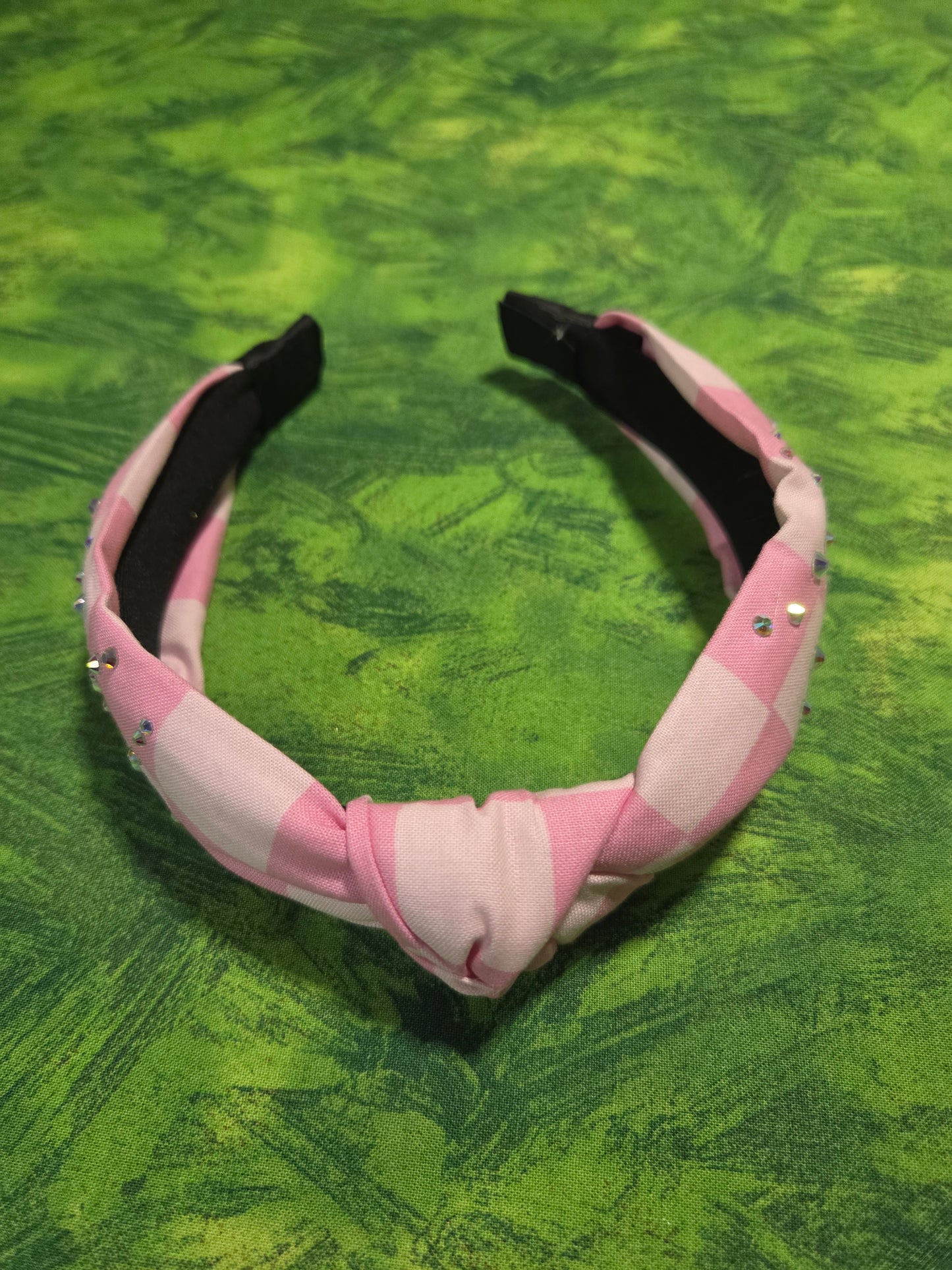 Pink Big Checkered Headband