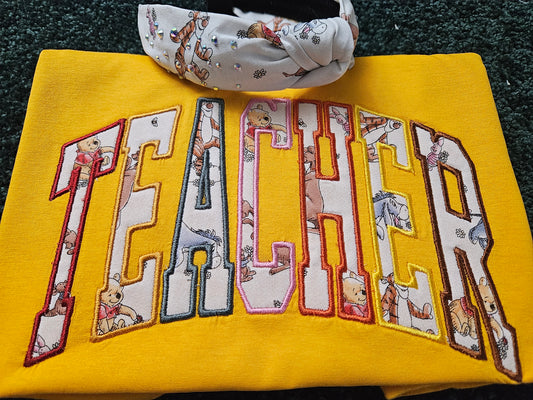 Teacher-Winnie-the-Pooh-Shirt Applique
