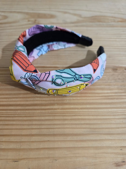 School Items Pink Headband
