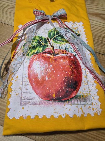 Gold Apple Vintage Postal Stamp