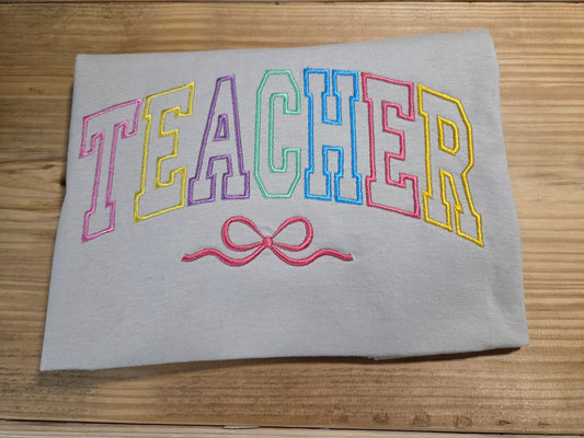 Teacher Coquette Embroidered Shirt