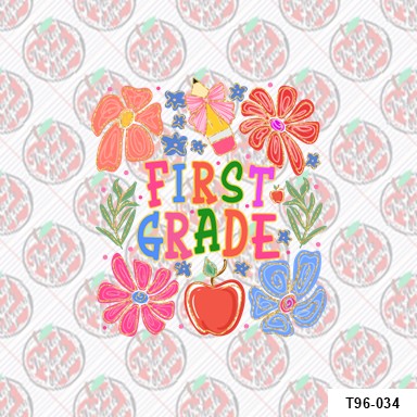 First Grade Flower Colorful