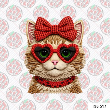 Faux Yarn VDay Cat