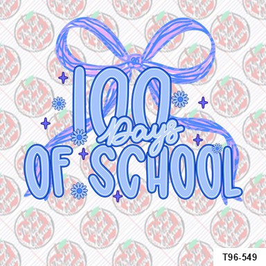 100 Days of School Blue Coquette