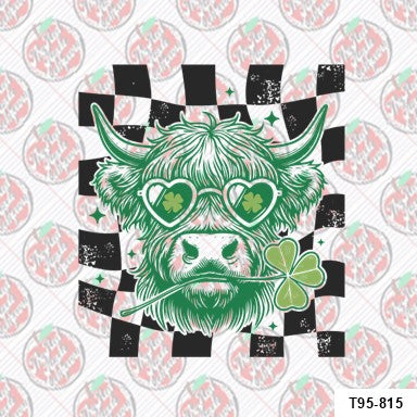 St. Patrick's Day Highland Cow