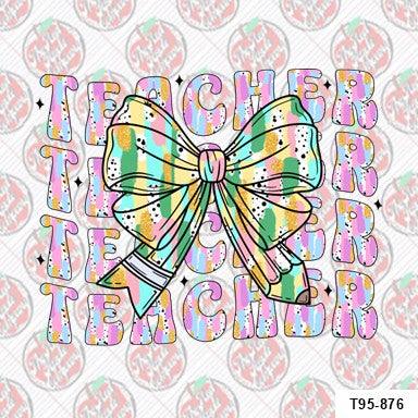 Spring Colors Pencil Bow