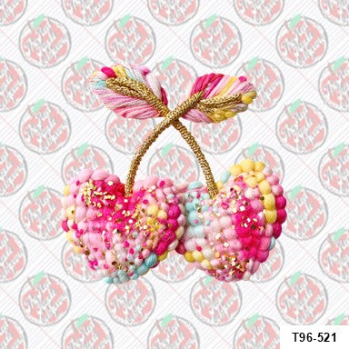 Faux Yarn Cherries