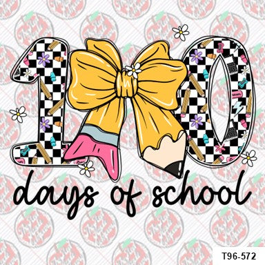 100 Days of School Pencil Bow