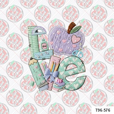 Love Teacher Faux Chenille