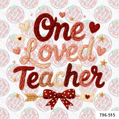 One Loved Teacher Faux Yarn