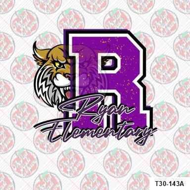 Ryan Elementary  Purple “R” Shirt