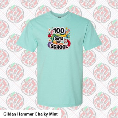 100 Days of School Faux Embroidered