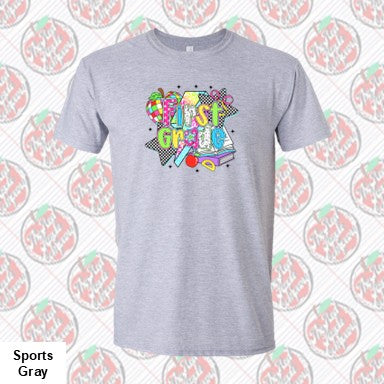 First Grade Retro Checkered