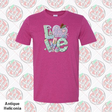 Love Teacher Faux Chenille