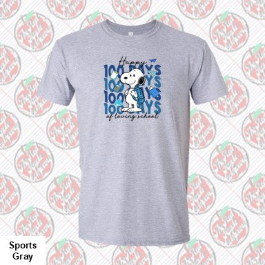 100 Days of Snoopy Loving School Blue
