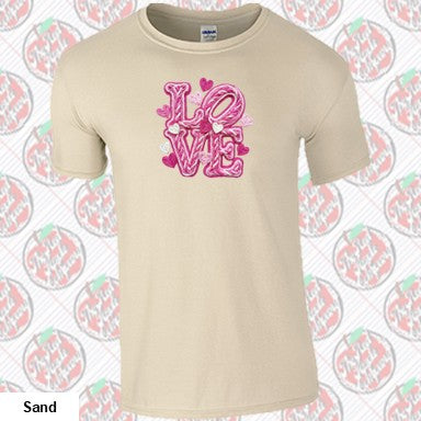 Faux Yarn LOVE Pink