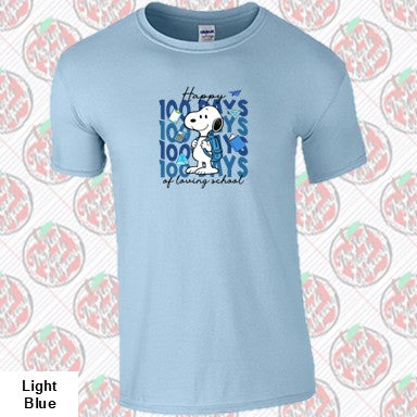 100 Days of Snoopy Loving School Blue