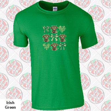 Highland Cow and Clovers