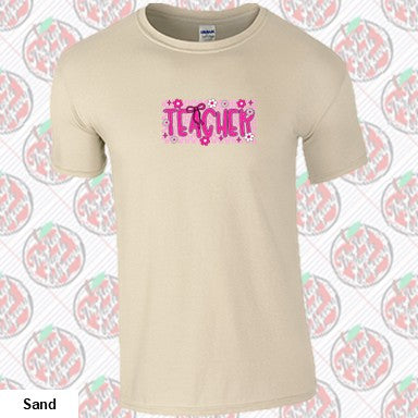 Teacher Checkered Pink Coquette