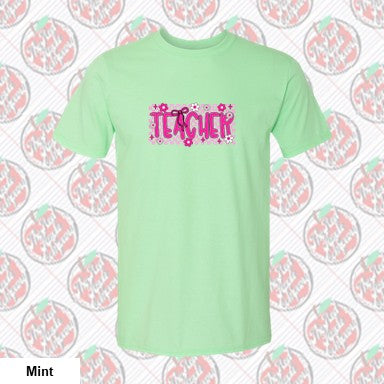 Teacher Checkered Pink Coquette
