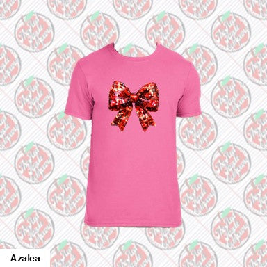 Sequin Red Bow