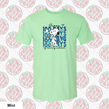 100 Days of Snoopy Loving School Blue
