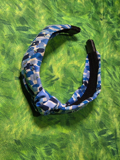 Blue Shades Watercolor Headband