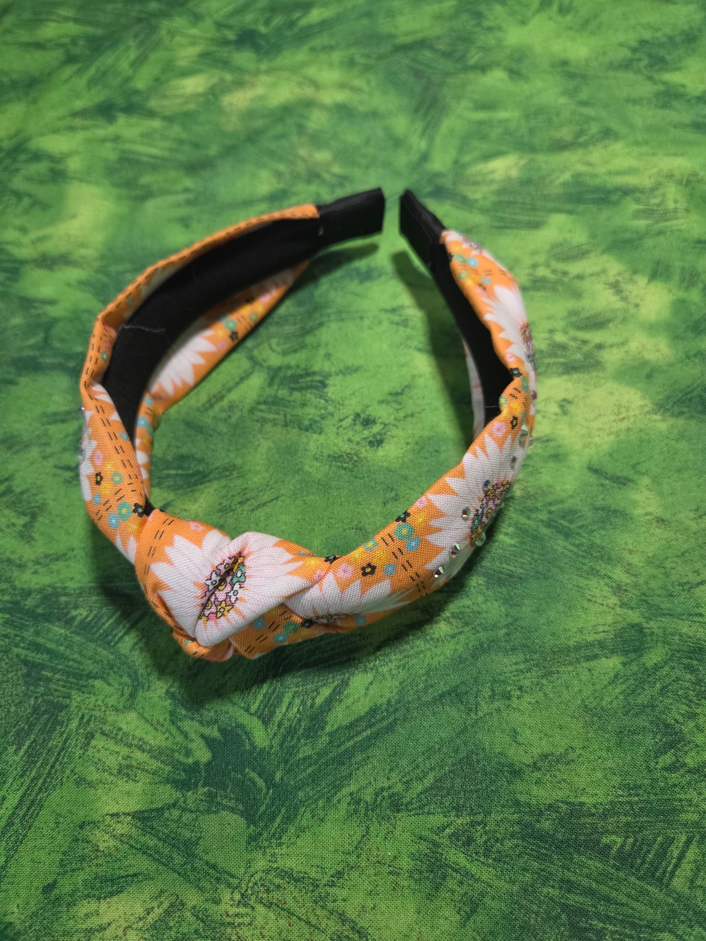 Orange Retro Flower Headband