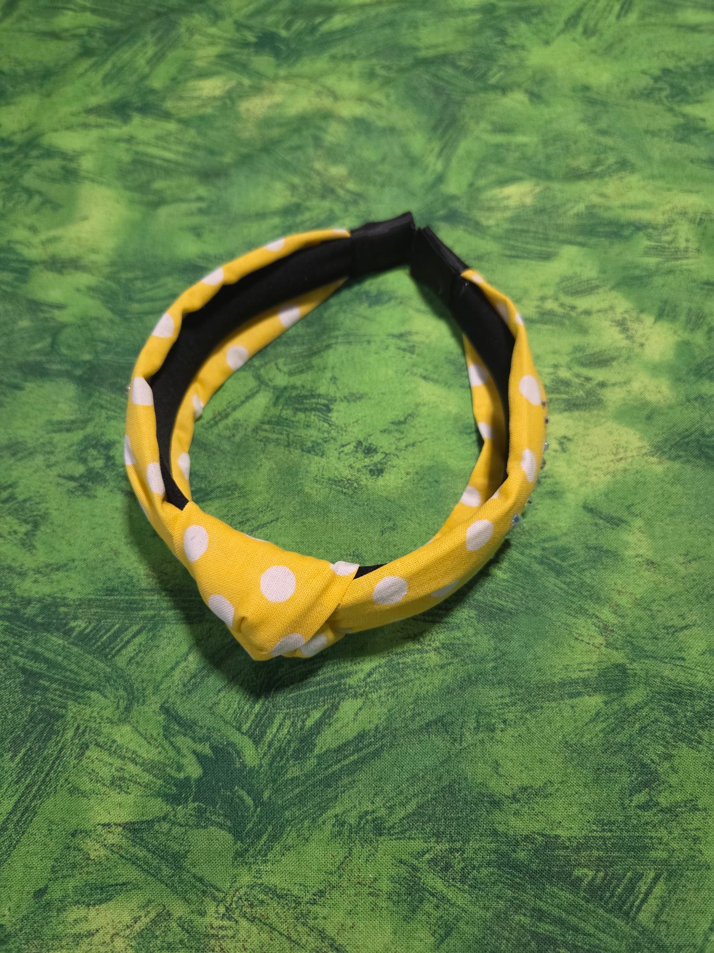 Yellow Polka Dots Headband