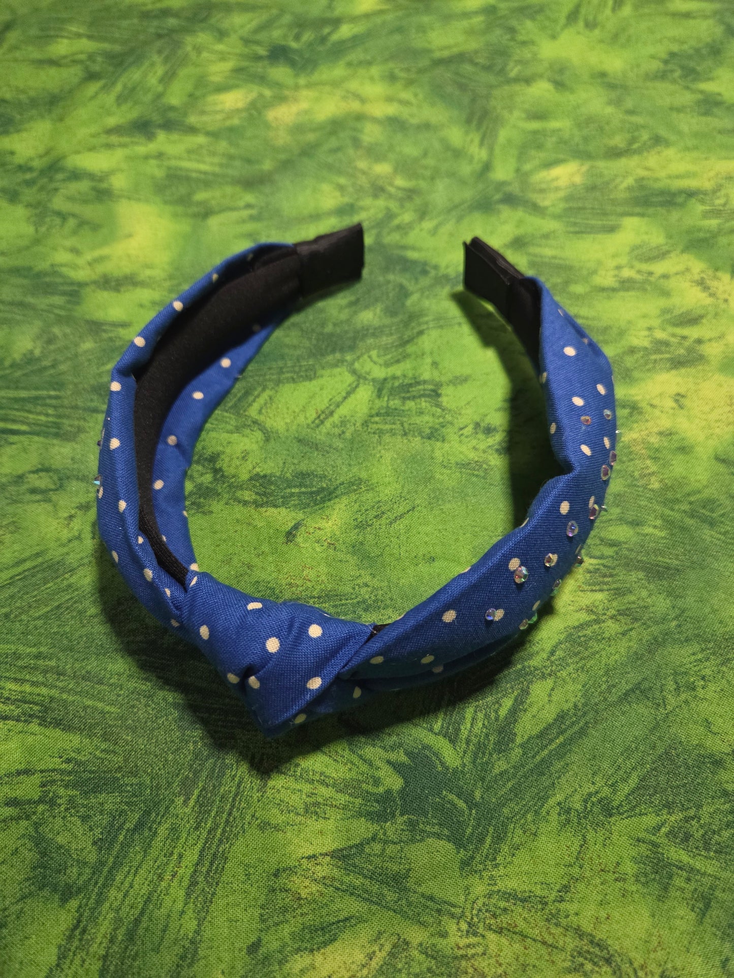 Blue Polka Dots Headband