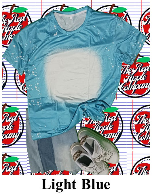 Faux Bleached Shirt,  100% Polyester Adult Sizes