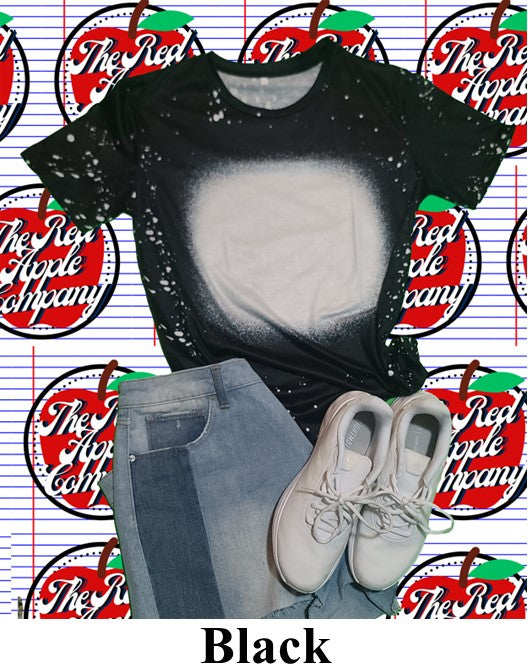 Faux Bleached Shirt,  100% Polyester Adult Sizes